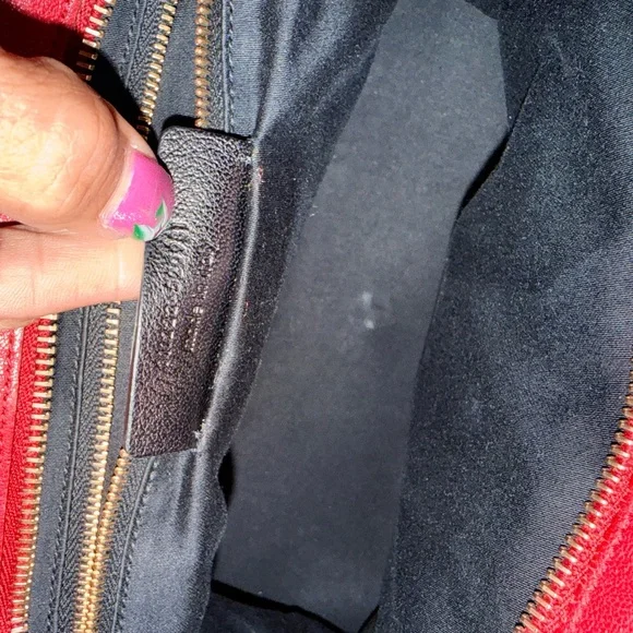 Yves Saint Laurent Bold Red Satchel - Picture 9 of 9